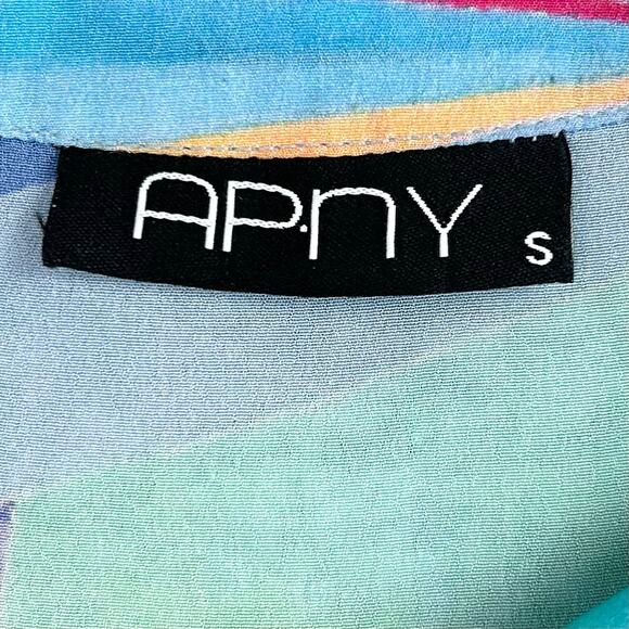 AP.NY Sleeveless Colorful Button-Up Cupro Top - Picture 9 of 10